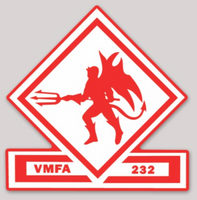 Officially Licensed USMC VMFA-232 Red Devils Sticker