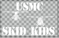 USMC Skid Kids White & Clear Window Sticker