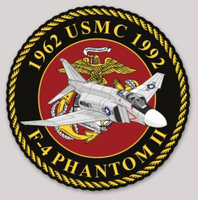 Officially Licensed USMC F-4 Phantom Commemorative Sticker