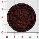 Officially Licensed US Navy Mine Counter Measures WTI Leather Patch