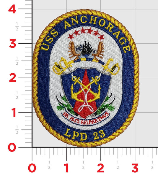 Officially Licensed USS Anchorage LPD-23 Patch