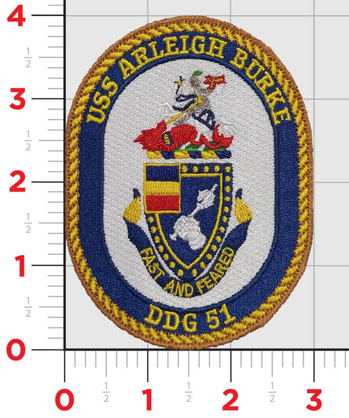 Officially Licensed USS Arleigh Burke DDG-51 Patch