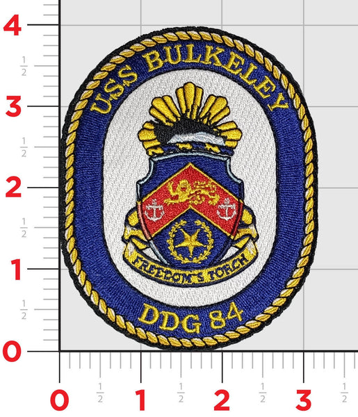 Officially Licensed USS Bulkeley DDG-84 Patch