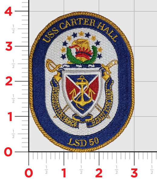 Officially Licensed USS Carter Hall LSD-50 Patch