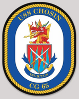 Officially Licensed US Navy CG-65 USS Chosin Sticker