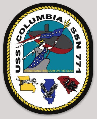 Officially Licensed US Navy USS Columbia SSN-771 Sticker