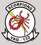 Officially Licensed US Navy VAQ-132 Scorpions Sticker