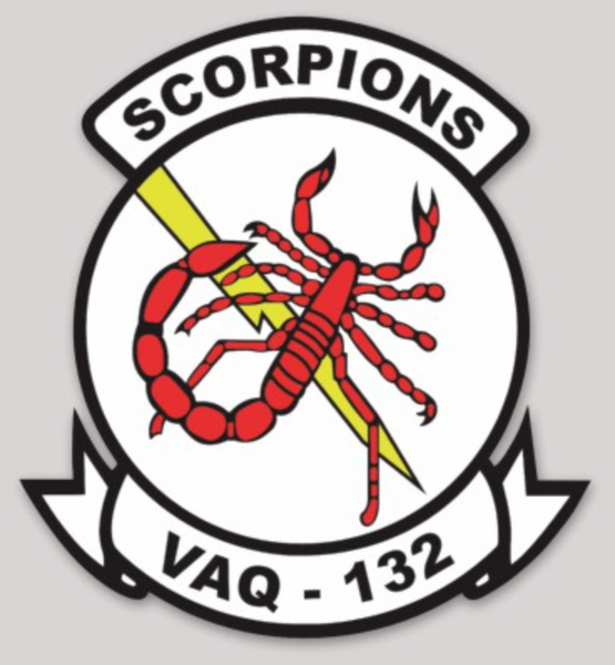 Officially Licensed US Navy VAQ-132 Scorpions Sticker