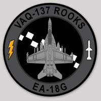 Official VAQ-137 Rooks Squadron EA-18G Sticker