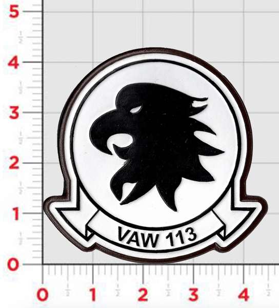 Officially Licensed US Navy VAW-113 Black Eagles Leather Patch