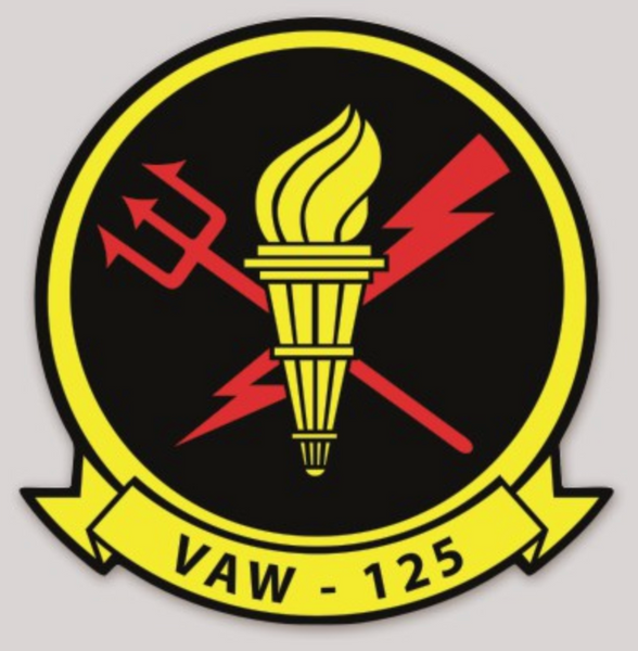 Officially Licensed VAW-125 Torch Bearers Squadron Sticker