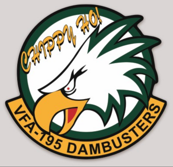Official VFA-195 Dambusters Chippy Ho Sticker