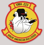 Officially Licensed USMC VMA-223 Great American Bulldogs Sticker