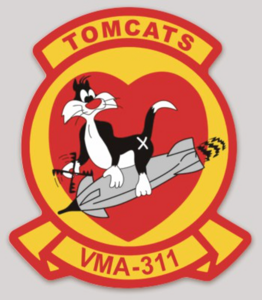 Officially Licensed USMC VMA-311 Tomcats Sticker