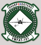Officially Licensed USMC VMFAT-101 Sharpshooters F-18 Hornet Sticker