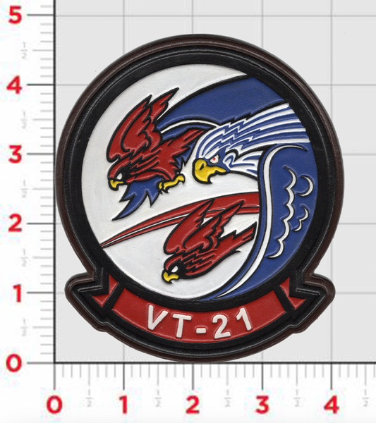 Officially Licensed US Navy VT-21 Redhawks Leather Patch