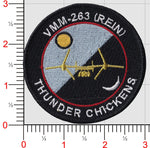 Official VMM-263 REIN Thunder Chicken Aircraft Shoulder Patches