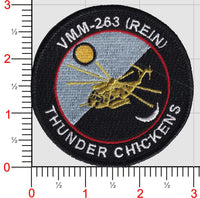 Official VMM-263 REIN Thunder Chicken Aircraft Shoulder Patches