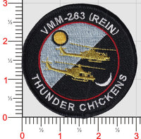 Official VMM-263 REIN Thunder Chicken Aircraft Shoulder Patches