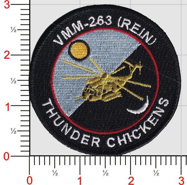 Official VMM-263 REIN Thunder Chicken Aircraft Shoulder Patches