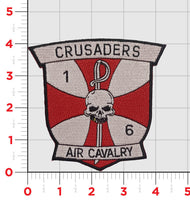 Official US Army 1-6 Cav Crusaders PVC and Embroidery Patches