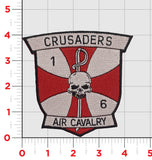 Official US Army 1-6 Cav Crusaders PVC and Embroidery Patches