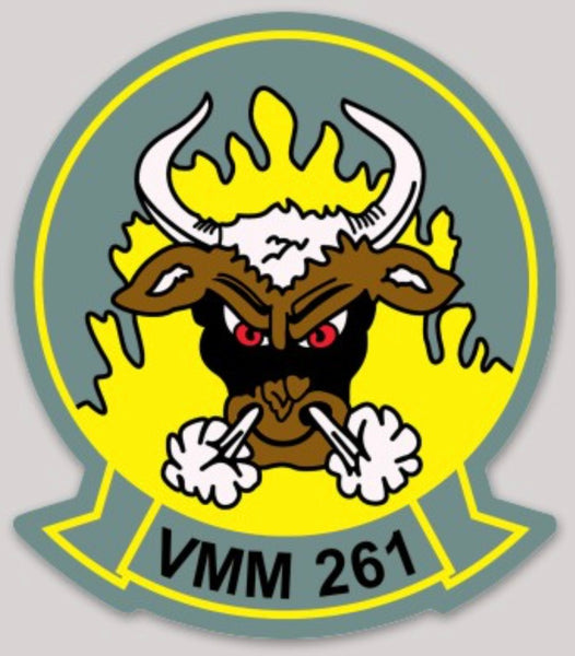 Officially Licensed USMC VMM-261 Raging Bulls Sticker