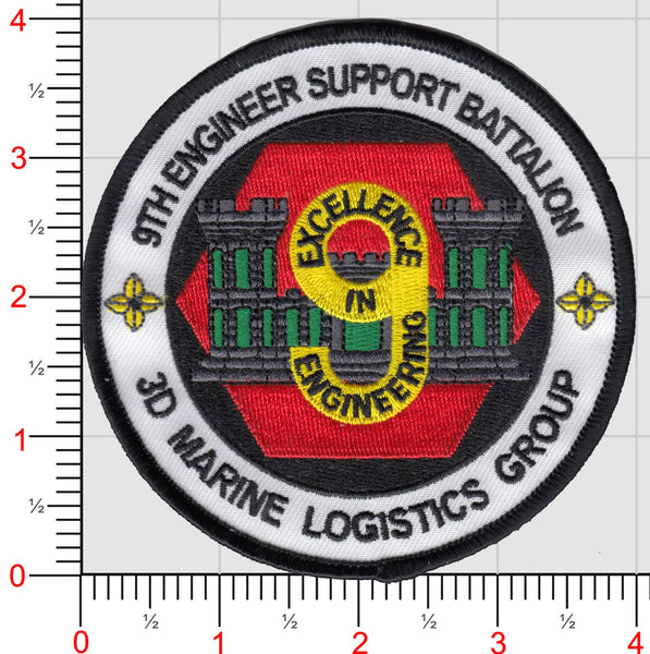 Officially Licensed USMC 9th Engineer Support Bn 3rd MLG Patch