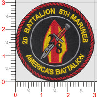 Officially Licensed USMC 2nd Bn 8th Marines Shoulder Patch