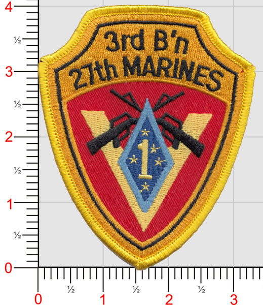 Officially Licensed USMC 3rd Bn 27th Marines Patch