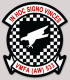 Officially Licensed USMC VMA(AW)-533 Hawks Sticker