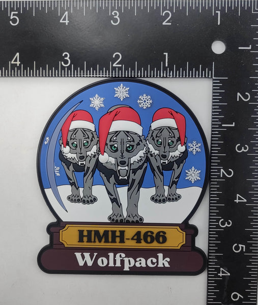 Official HMH-466 Wolfpack Christmas PVC Patch