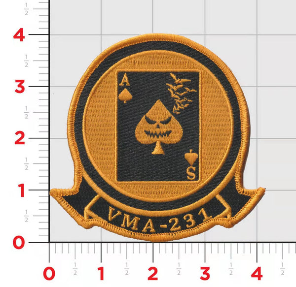 Officially Licensed USMC VMA-231 Ace of Spades Halloween Patch