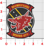 Officially Licensed USMC MWSS-471 Red Wolves Patches