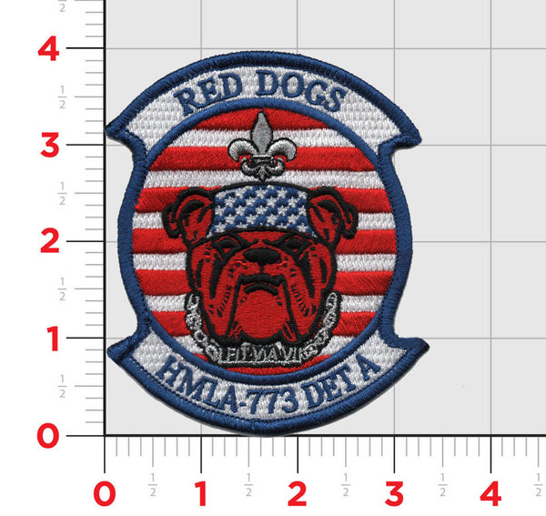 Official HMLA-773 Det A Red Dogs 4th of July Patch
