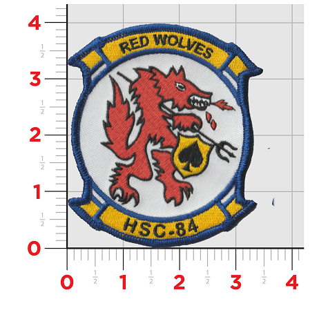 Officially Licensed US Navy HSC-84 Red Wolves Squadron Patch