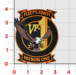 Officially Licensed US Navy VP-1 Screaming Eagles Fleet's Finest Squadron Patch