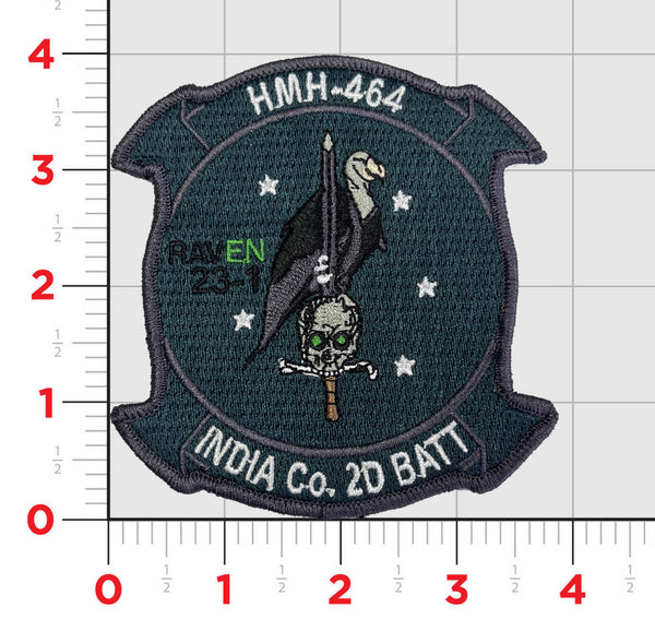 Official HMH-464 RAVEN 23-1 India Co 2nd Battery Patches