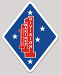 Officially Licensed 1st Marine Division 1st Battalion 1st Regiment Sticker