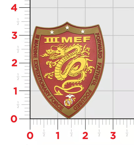 Officially Licensed 3rd MEF Marine Expeditionary Force PVC Patch