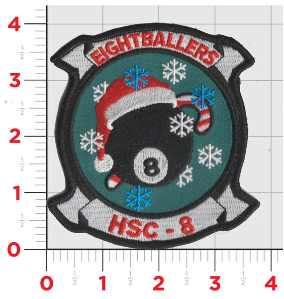 Official HSC-8 Eightballers Christmas Patches