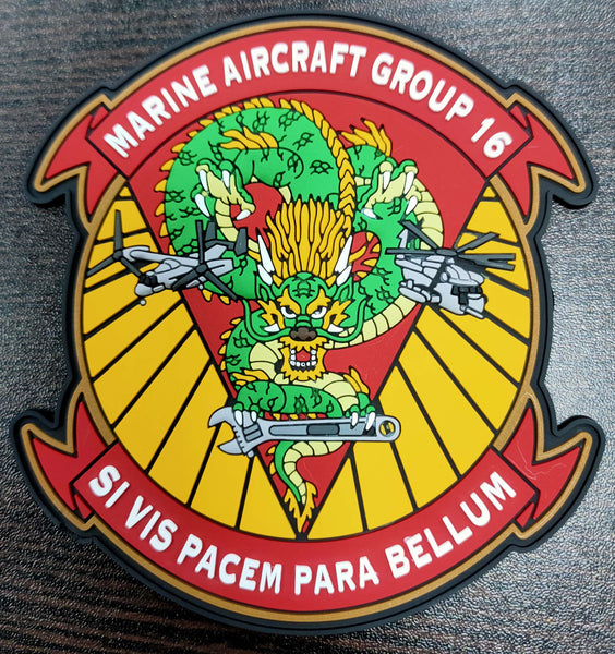 Officially Licensed USMC Marine Aircraft Group MAG-16 PVC Patches