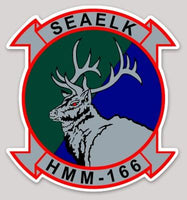 Officially Licensed USMC HMM-166 Seaelks Sticker