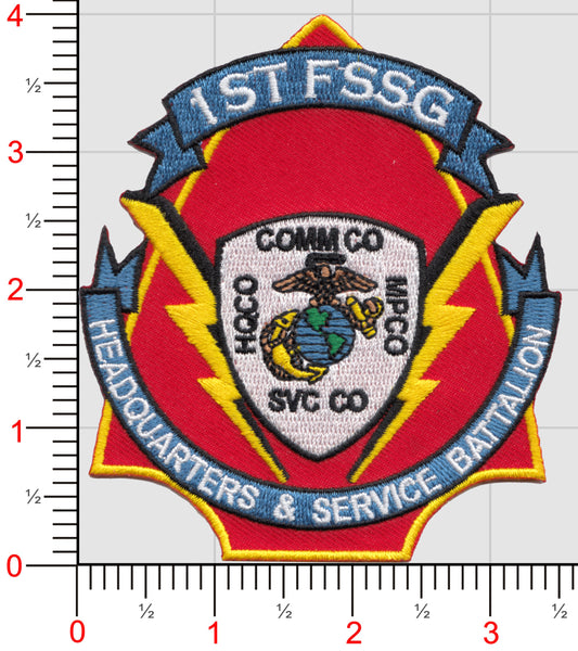 Officially Licensed USMC 1st FSSG Field Services Support Group Patch