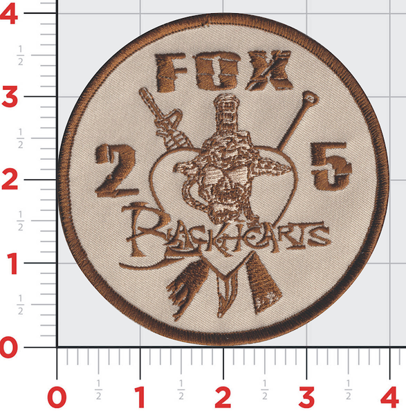 Officially Licensed USMC Fox Company 2/5 Blackhearts Patch