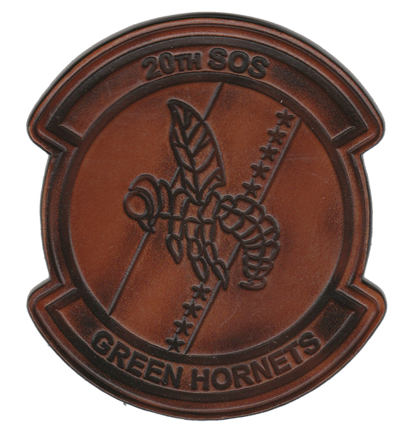 USAF 20th SOS Green Hornets Leather Patches