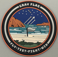 Official US Navy Test Wing Pacific NTWP Exercise Gray Flag PVC Patches