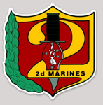 Officially Licensed USMC 2nd Marine Regiment Sticker