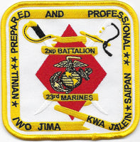 Officially Licensed USMC 2nd Bn 23rd Marines Patch