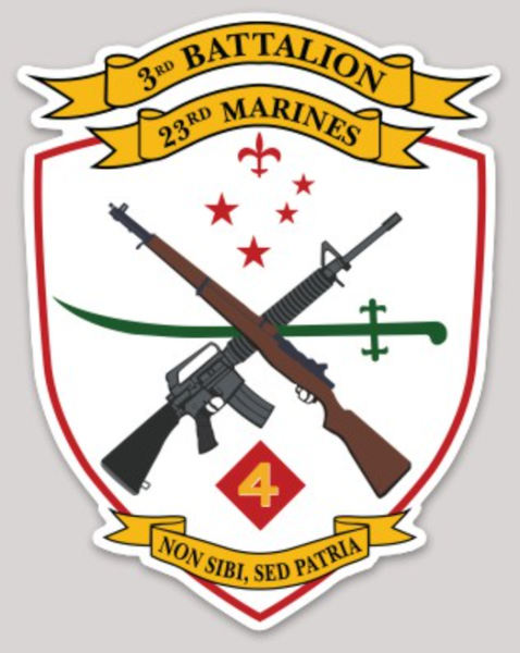 Officially Licensed 3rd Bn 23rd Marines Sticker